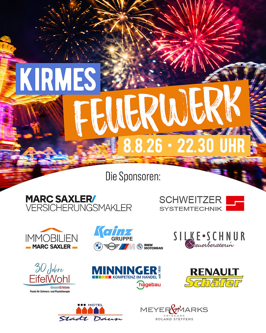 Kirmis Feuerwerk - 08.08.2026 um 22:30 Uhr